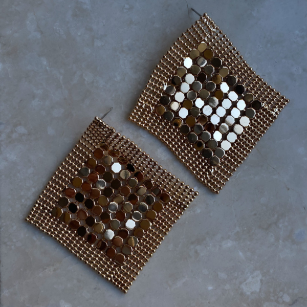 Marka Model Gold Pul Küpe