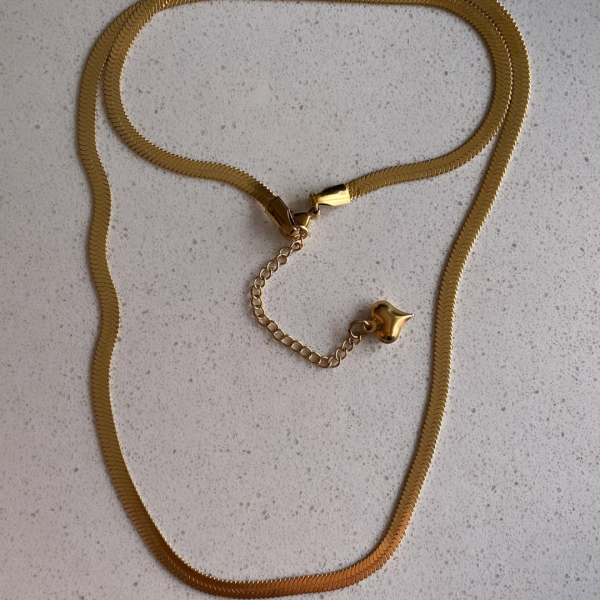 Çelik Gold İtalyan Yassı Kolye-60cm