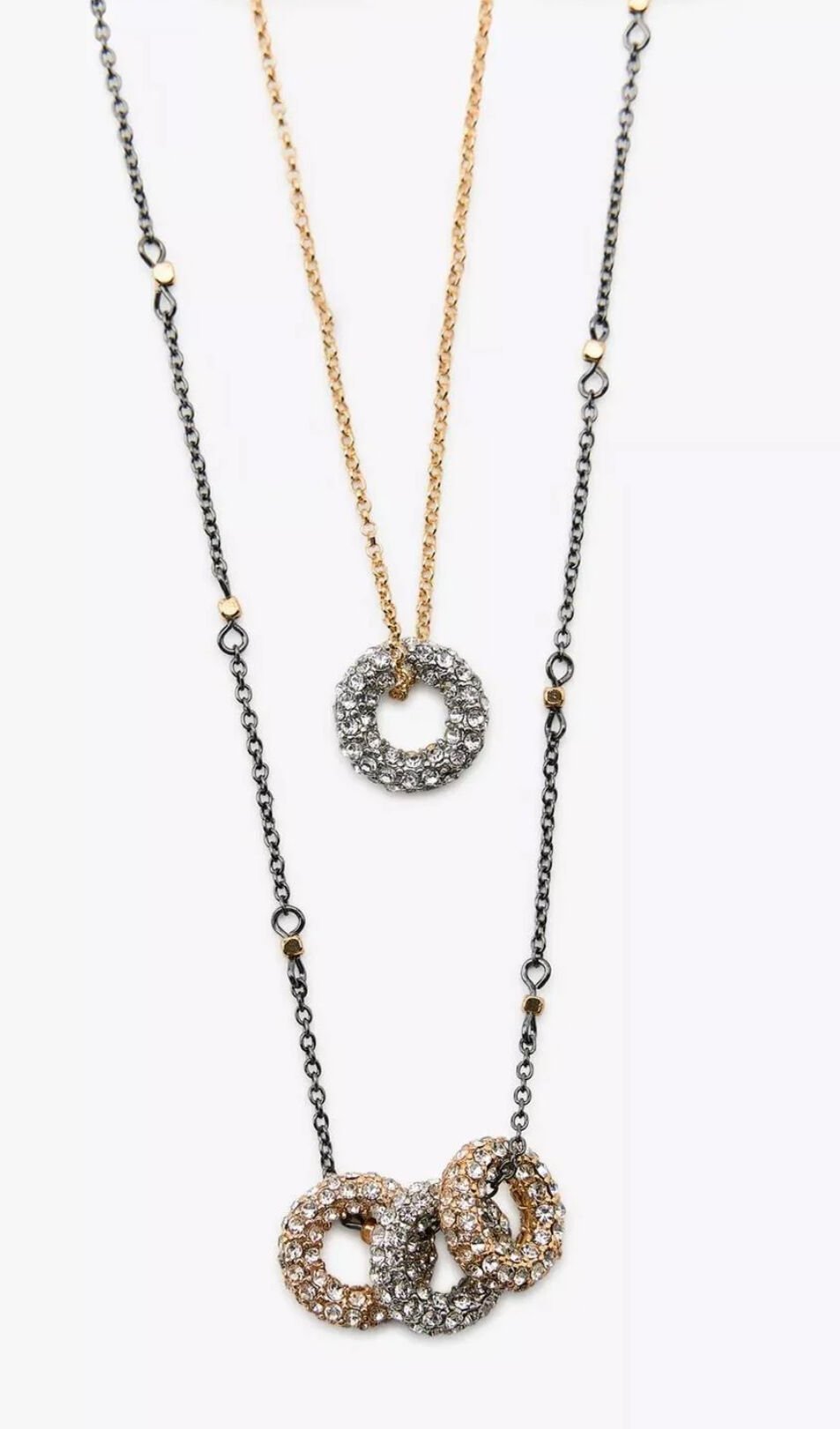 Marka Model İkili Halka Kolye