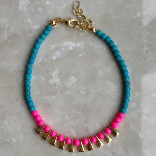 Pembe Üçgen Detaylı Halhal