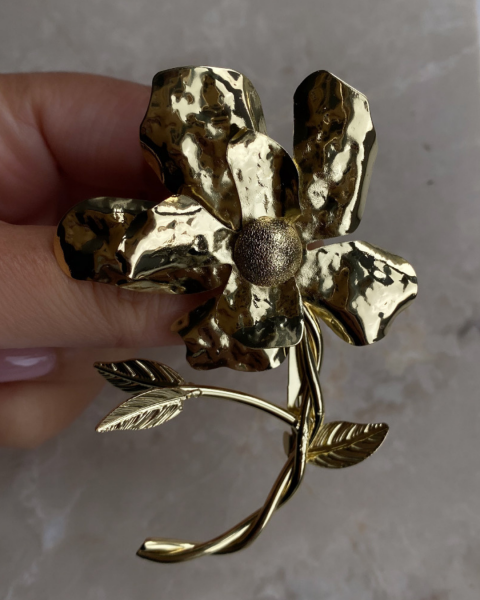 Marka Model Çiçek Broş- 8cm