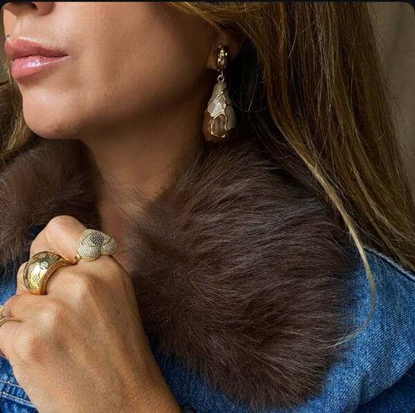 Marka Model Kahve Damla Küpe