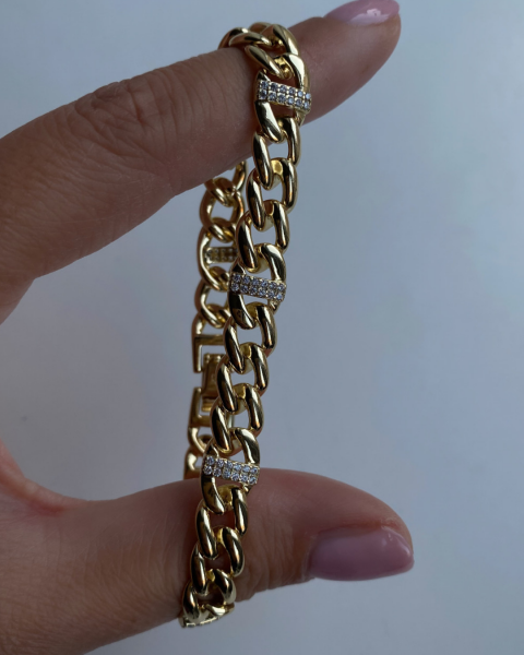 Özel Seri Taş Detaylı Zincir Bileklik