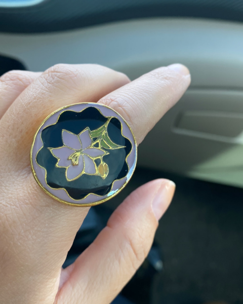 Marka Model Ayarlanabilir Çiçek Detaylı Yüzük