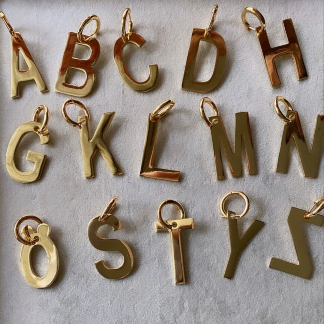 Gümüş Kaplama Tekli Harf Küpe