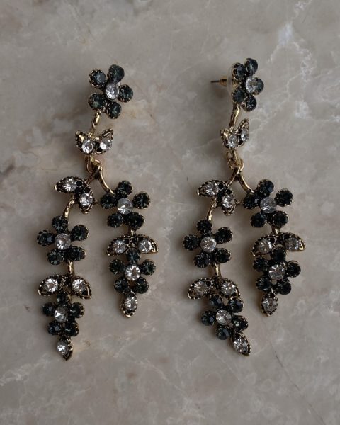 Marka Model Taşlı Çiçek Küpe