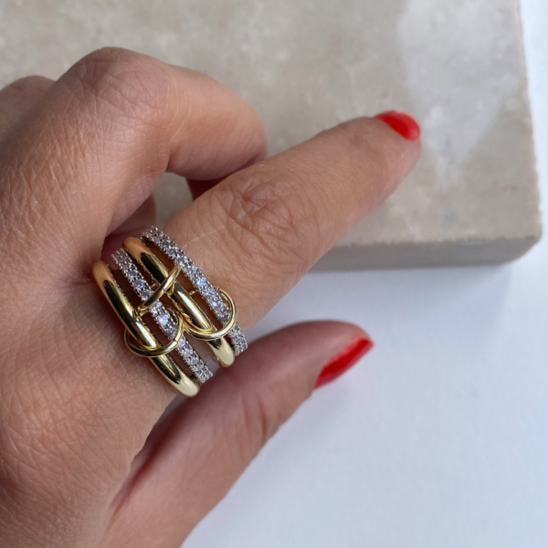 Marka Dörtlü Taşlı Yüzük- 19 numara