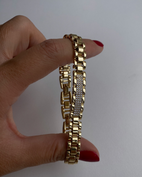 Özel Seri Ortası Gömme Taş Bileklik