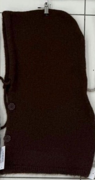 Düğmeli Balaclava- Kahve