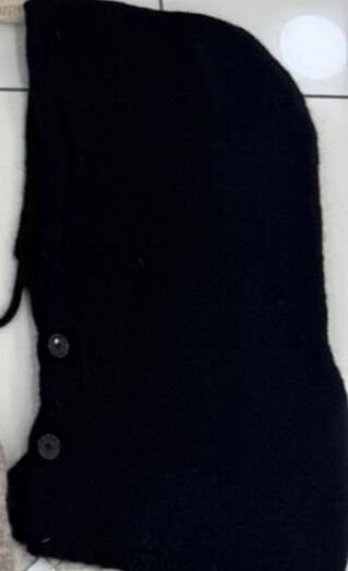 Düğmeli Balaclava- Siyah