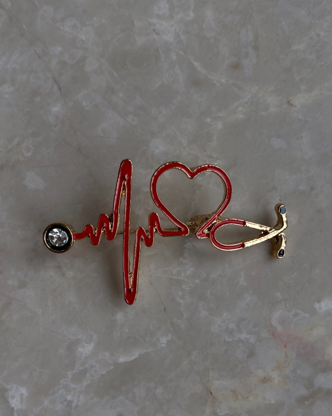 Kalp Ritim Stetoskop Broş