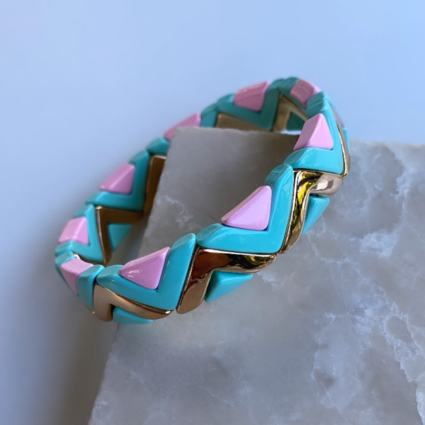 Marka Model Pembe Gold Lastikli Bileklik