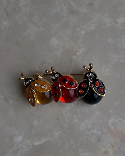 Üçlü Uğur Böceği Broş