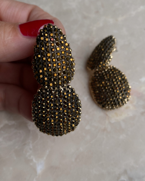 Marka Model Gold Taşlı Küpe