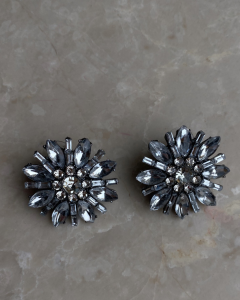 Marka Model Taşlı Çiçek Küpe