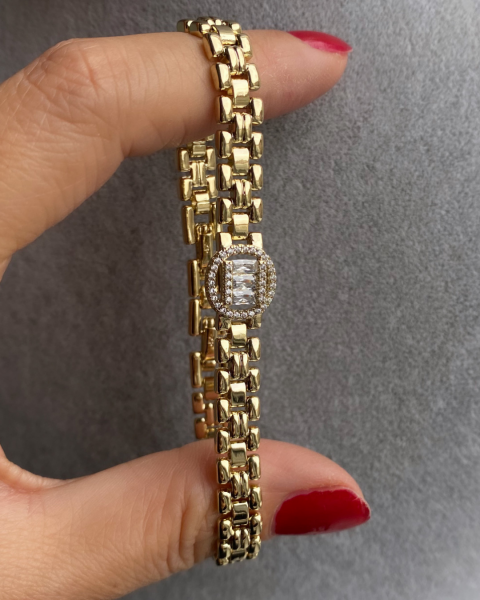 Özel Seri Baget Taşlı Oval Bileklik