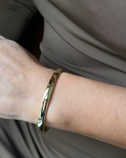 Özel Seri 14K Gold İnce Kelepçe Bileklik