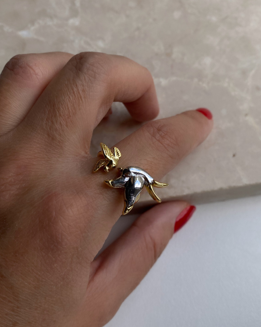 Ayarlanabilir Özel Seri İkili Mix Kuş Yüzük