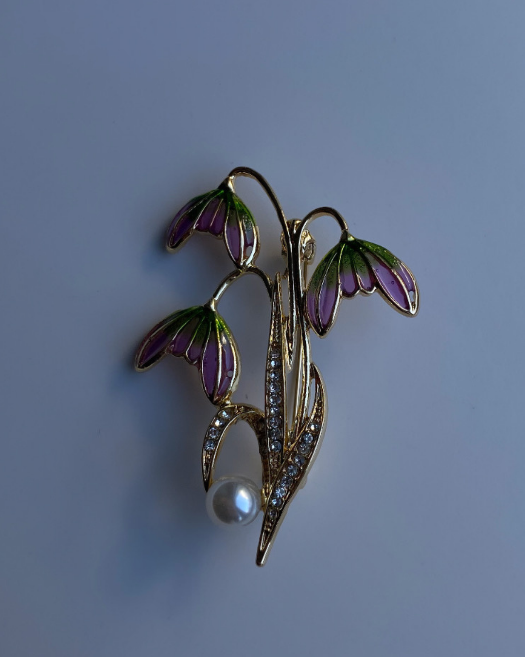 Lila Kardelen Çiçeği Broş