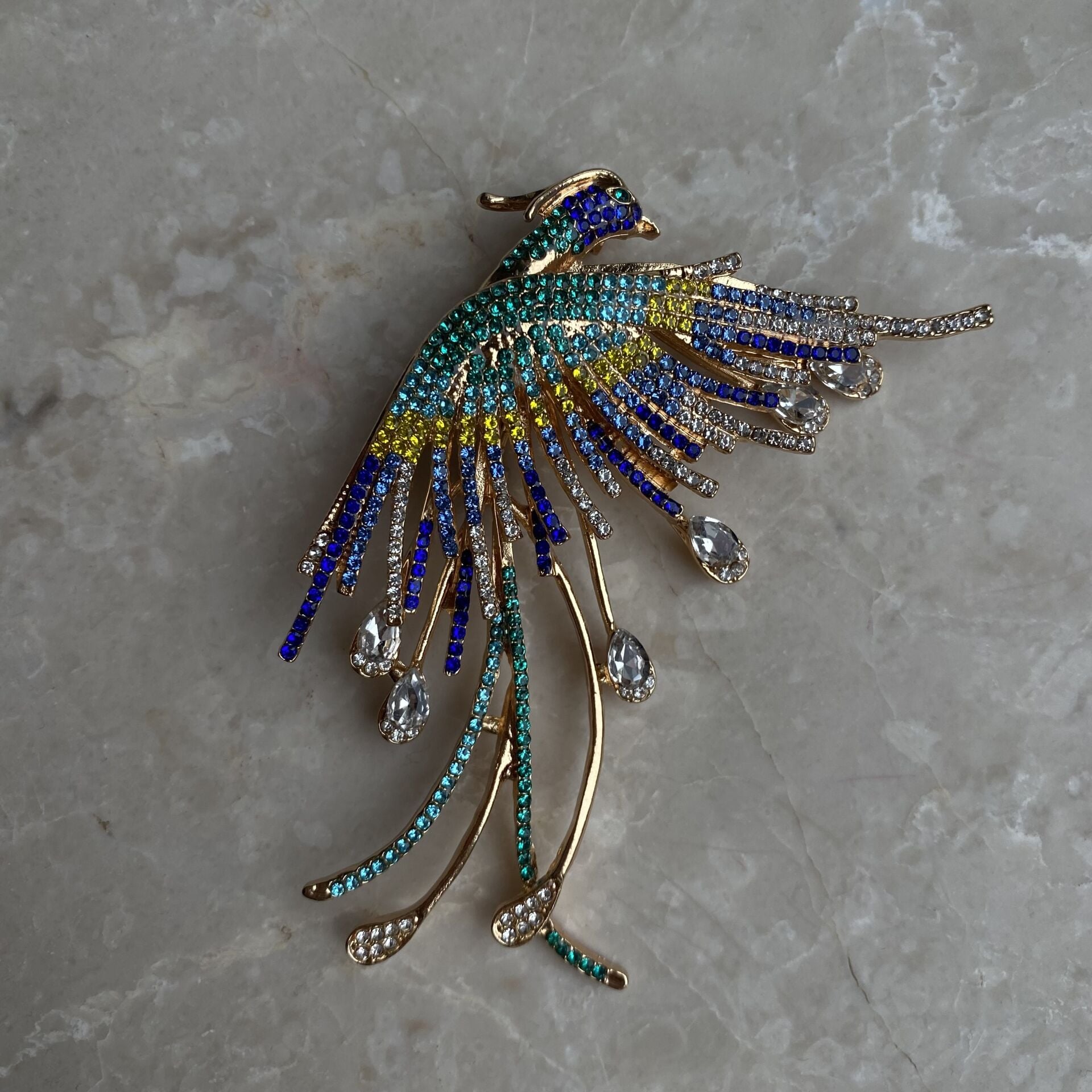 Taşlı Anka Kuşu Broş