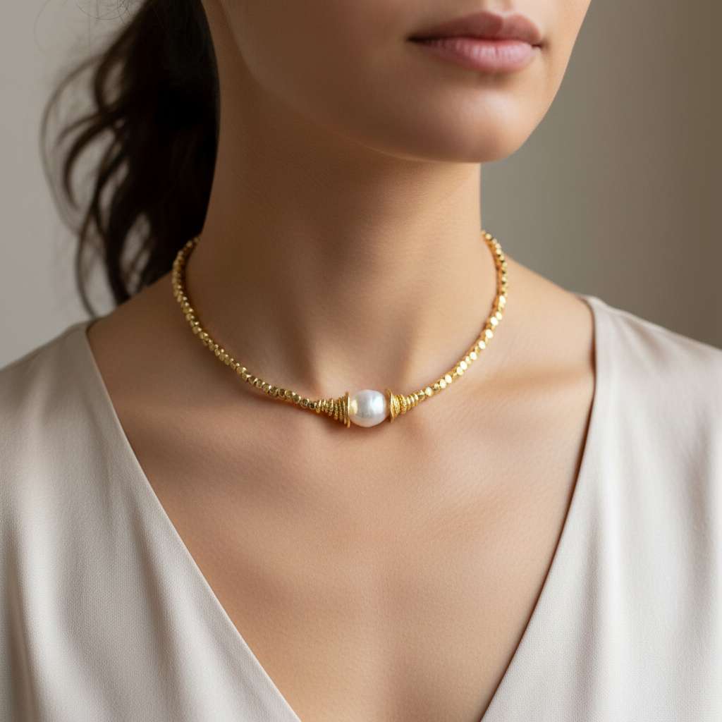 Gold İnci Kolye