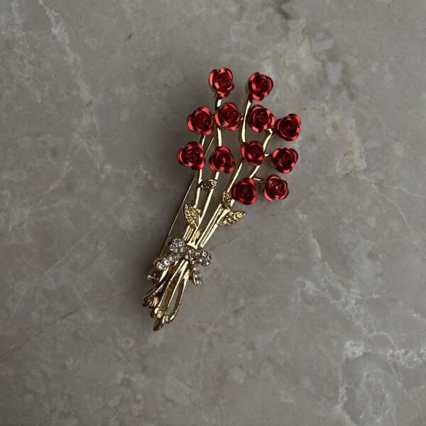 Gül Buketi Broş