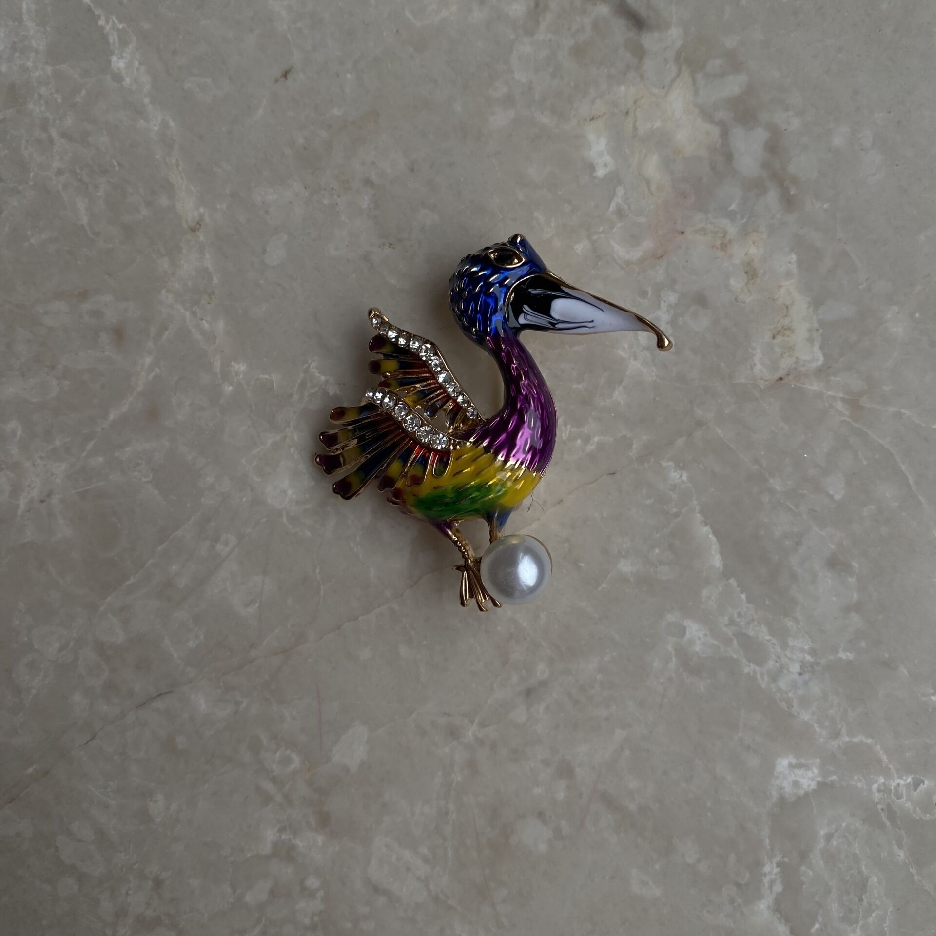 İncili Ördek Broş