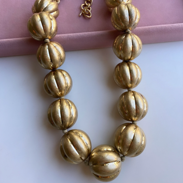 Altın Kaplama Top Kolye-Gold