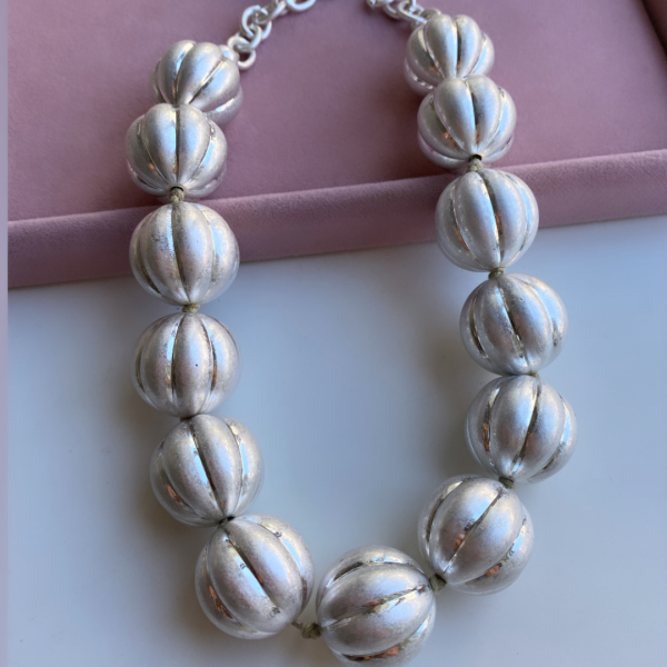 Altın Kaplama Top Kolye- Silver