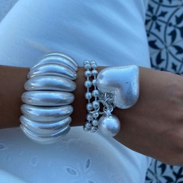 Altın Kaplama Oval Çizgi Bileklik