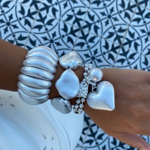 Altın Kaplama Oval Asimetrik Bileklik