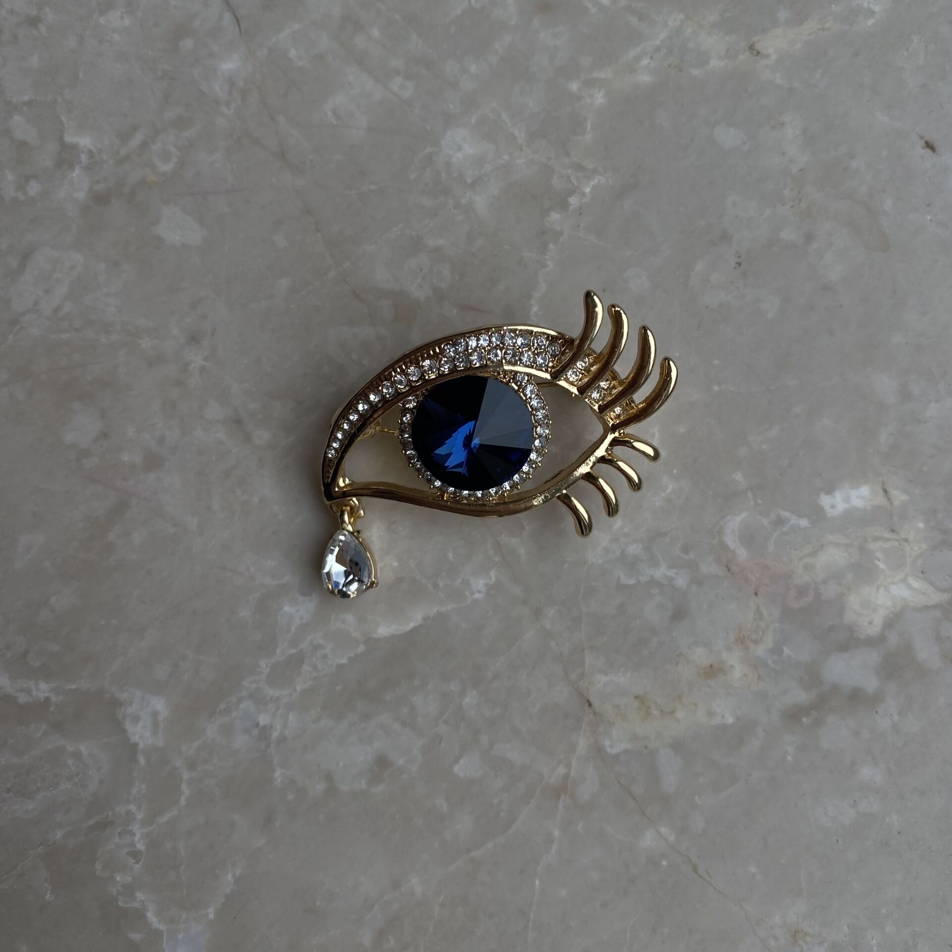 Mavi Taşlı Göz Broş