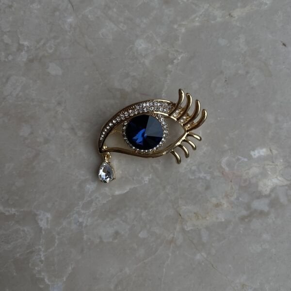 Mavi Taşlı Göz Broş