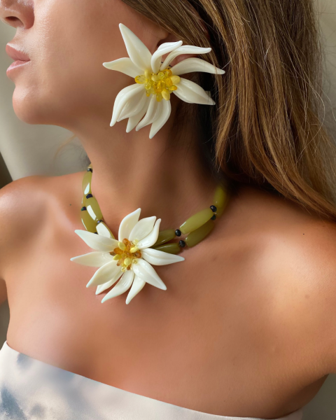 Marka Lotus Çiçeği Küpe