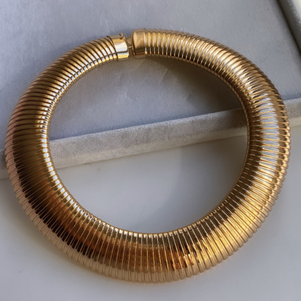 Altın Kaplama Kalın Choker Kolye