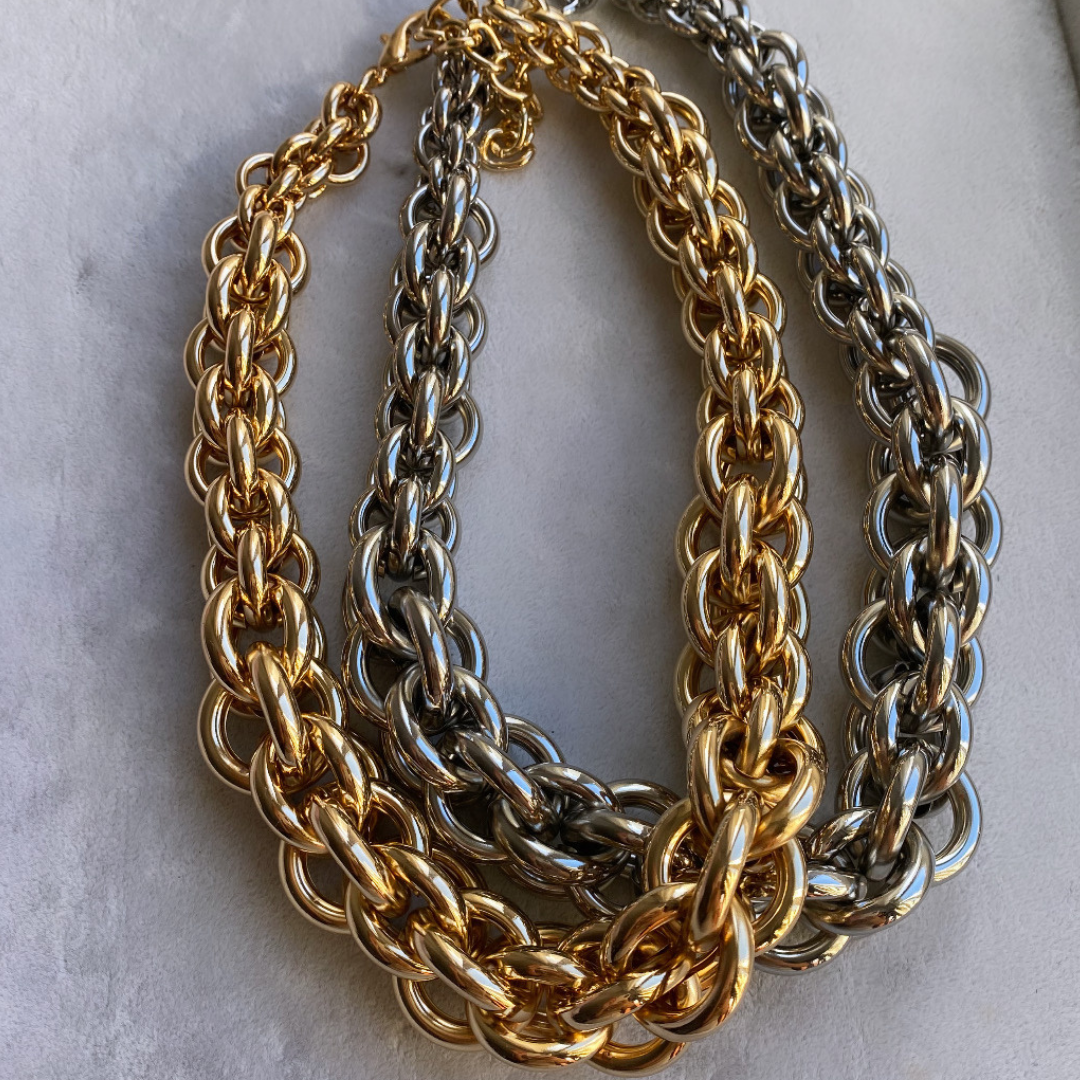 Altın Kaplama Halka Zincir Kolye