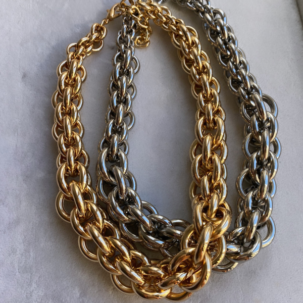 Altın Kaplama Halka Zincir Kolye