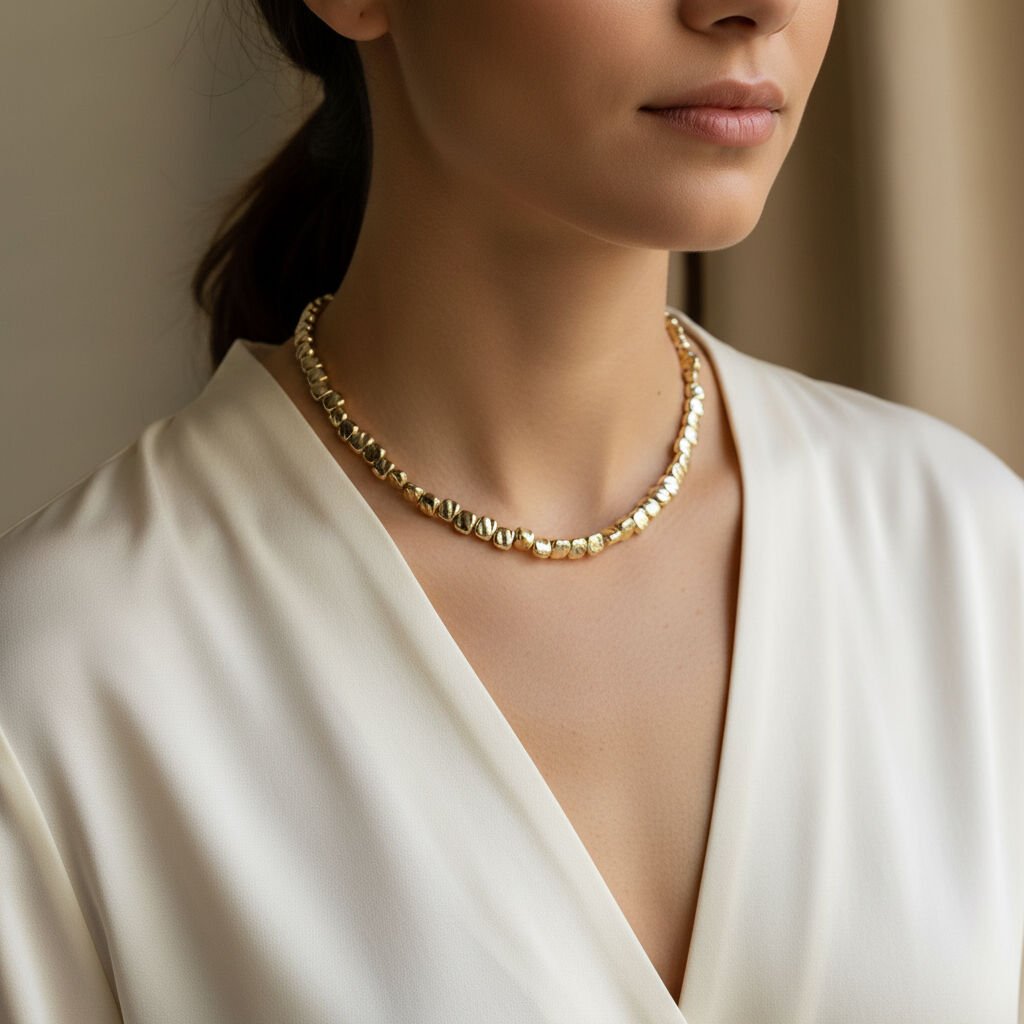 Altın Kaplama Gold Kare Kolye