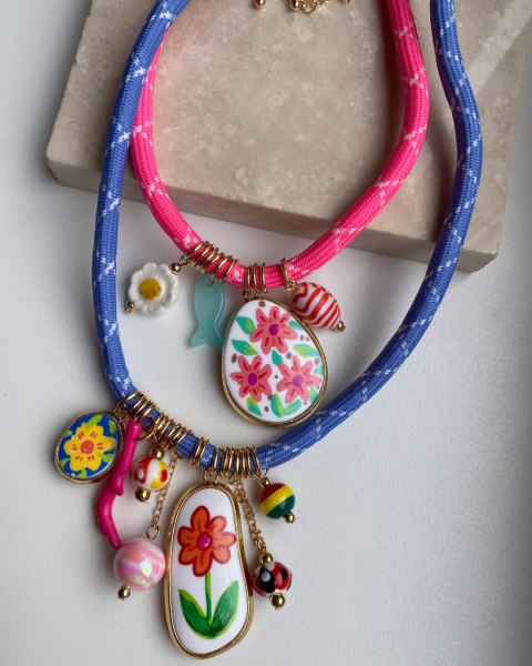 Marka Renkli Charm Kolye