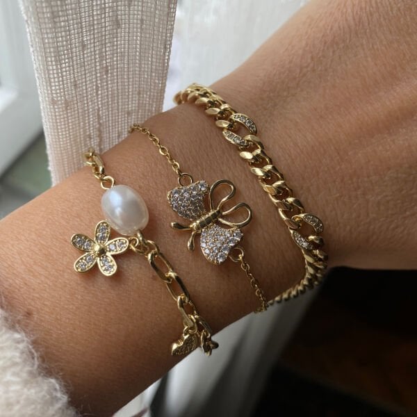 Özel Seri Taşlı Kelebek Bileklik