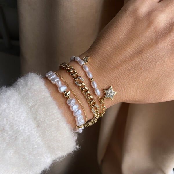 Özel Seri Taşlı Ay Yıldız Bileklik