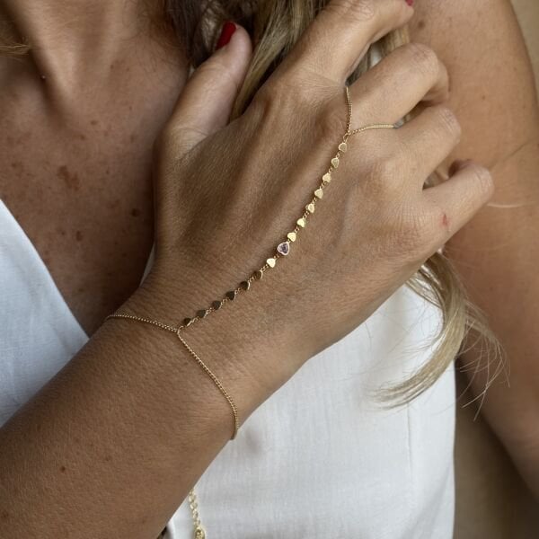 Lila Taşlı Kalpli Şahmeran