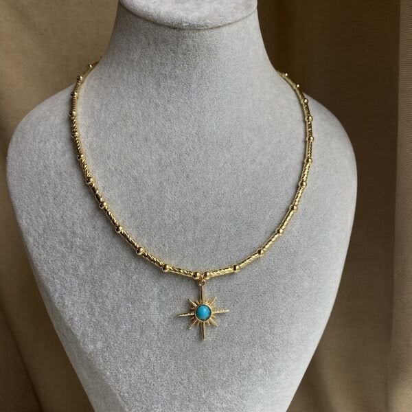 Mavi Kutup Yıldızı Kolye