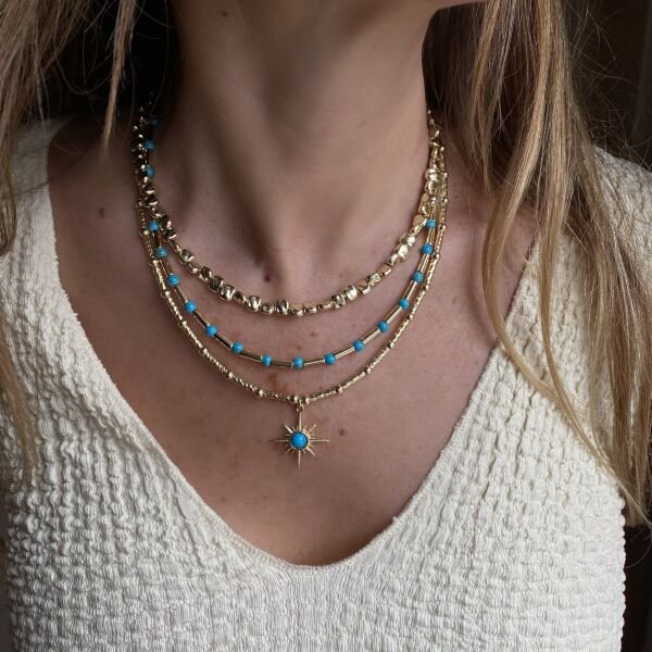 Mavi Kutup Yıldızı Kolye