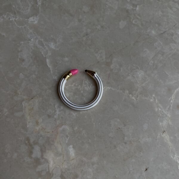 Ayarlanabilir Tasarım Beyaz Kalem Yüzük