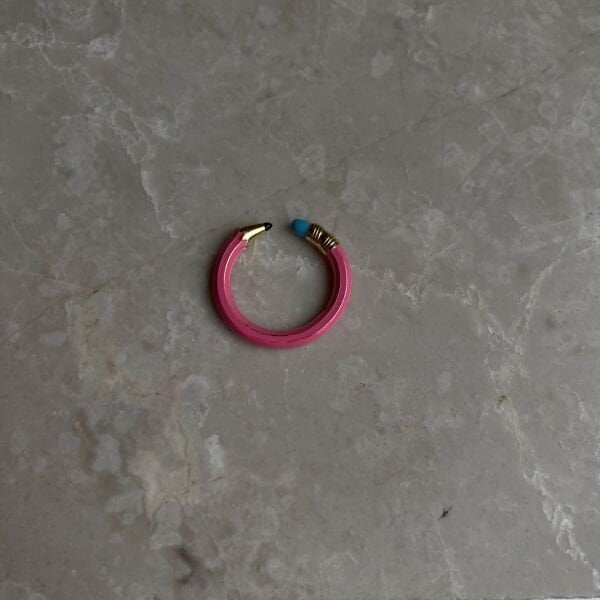 Ayarlanabilir Tasarım Fuşya Kalem Yüzük