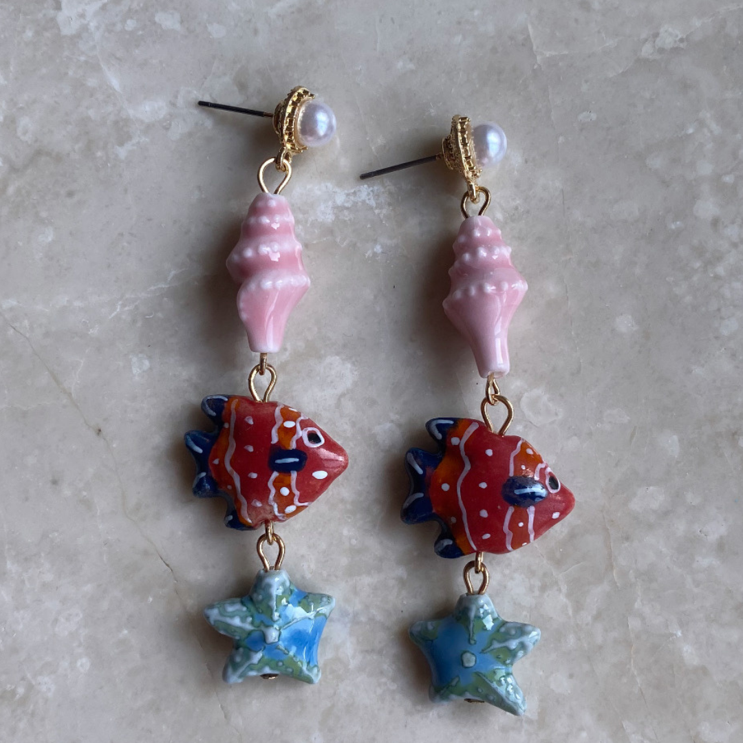 Seramik Balık Küpe