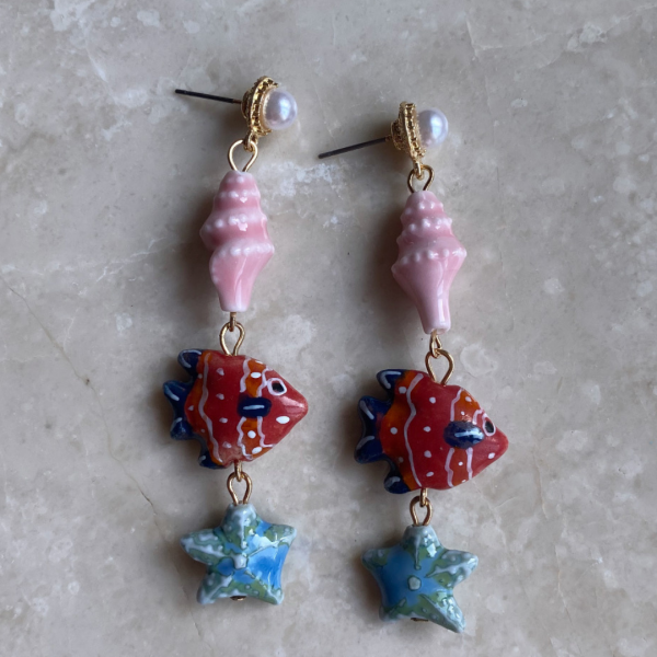 Seramik Balık Küpe