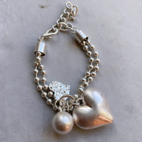 Altın Kaplama Kalp Bileklik