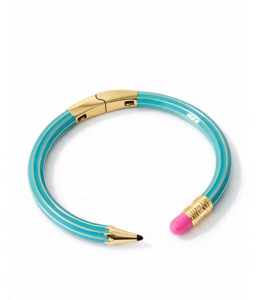 Tasarım Mavi Kalem Kelepeç Bileklik